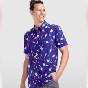 NWT Tipsy Elves The Grand Finale Fireworks Patriortic Shirt Sz4XL